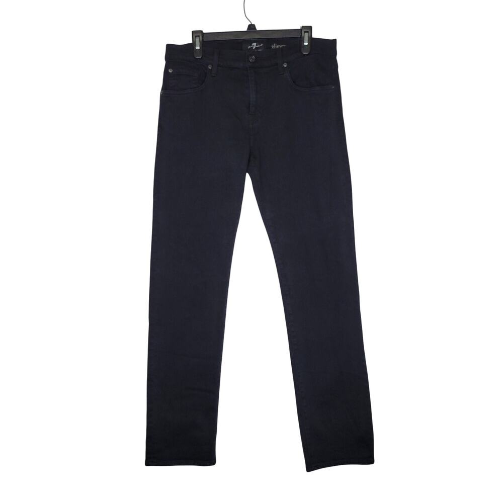 7 For All Mankind Slimmy Jeans Mens 33x32 Slim Straight Stretch Luxe Performance